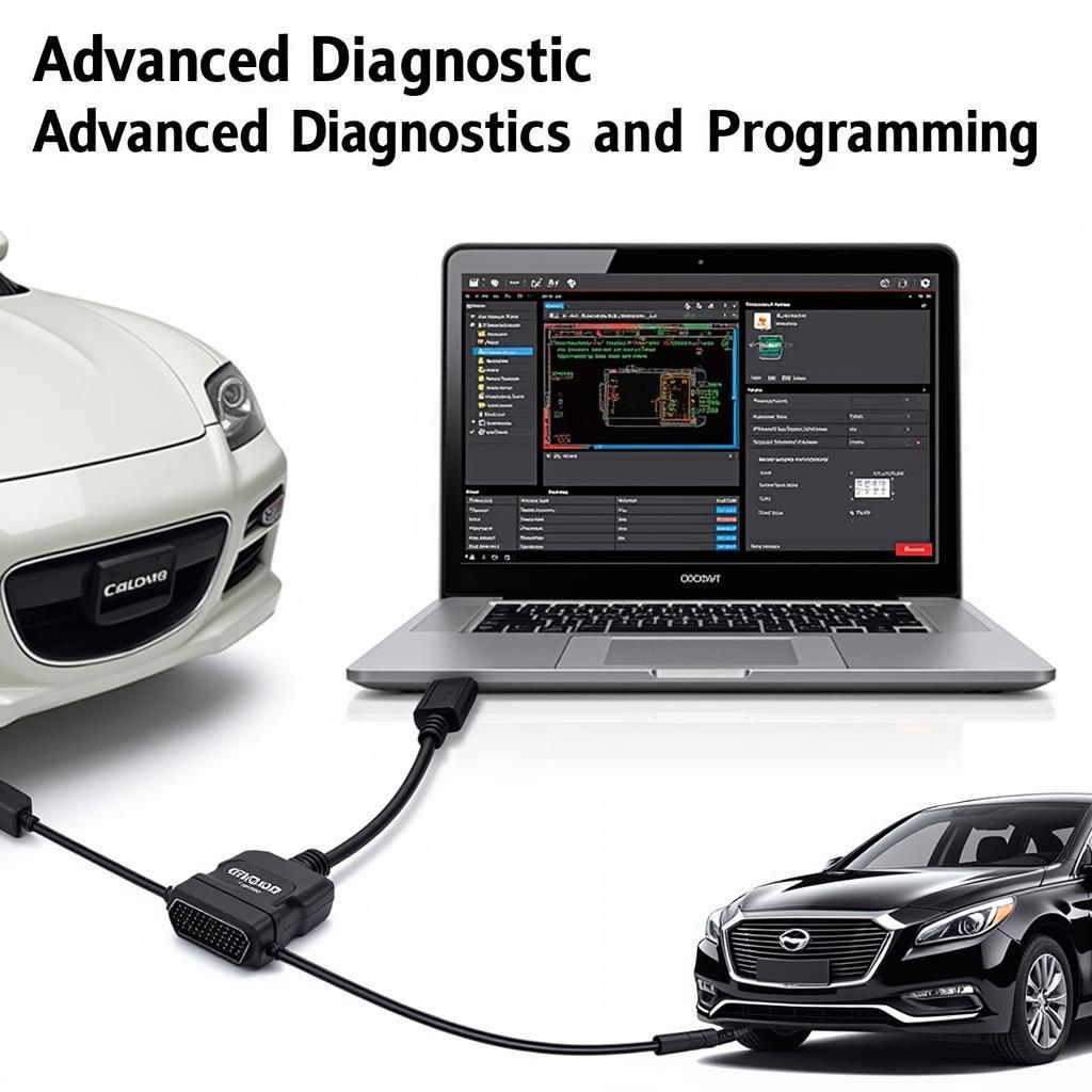 Advanced Car Diagnostic and Programming with a Laptop and Interface Cable