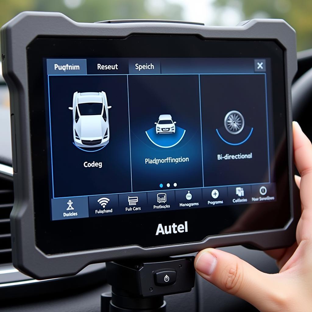 Autel Scanner Displaying Advanced Features