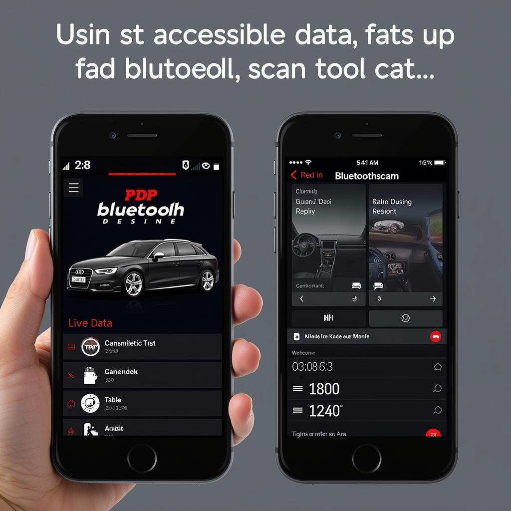 Bluetooth Scan Tool App in Use