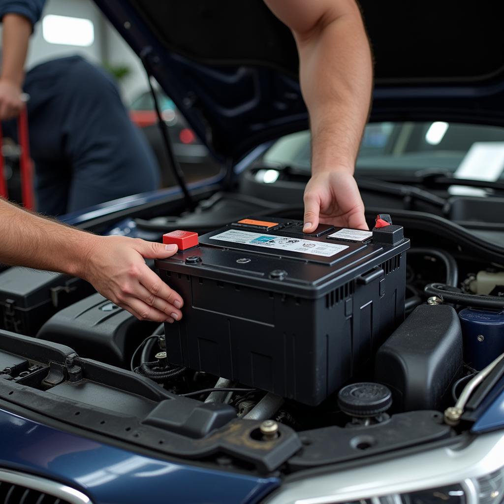 BMW Battery Being Replaced