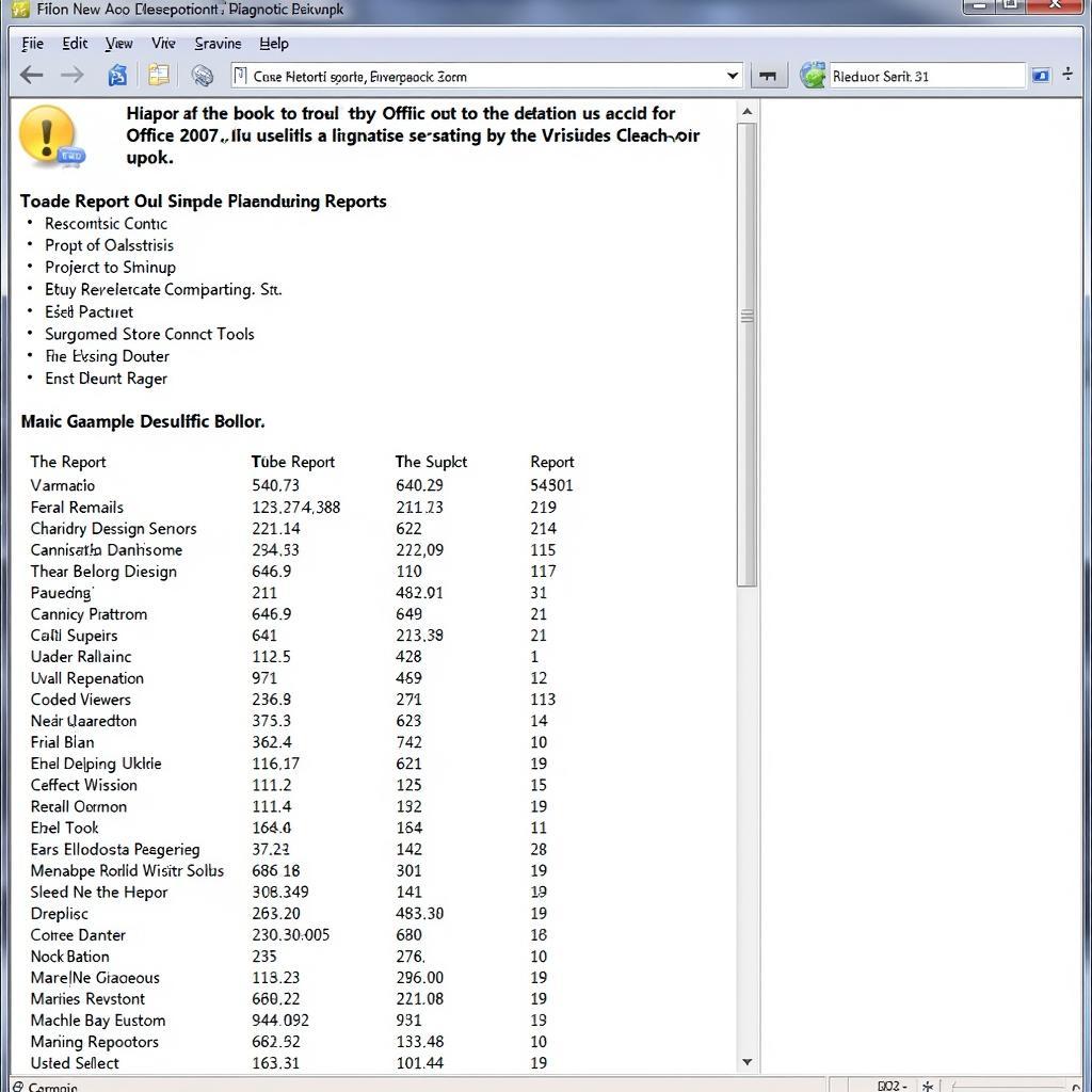 Car Diagnostic Report