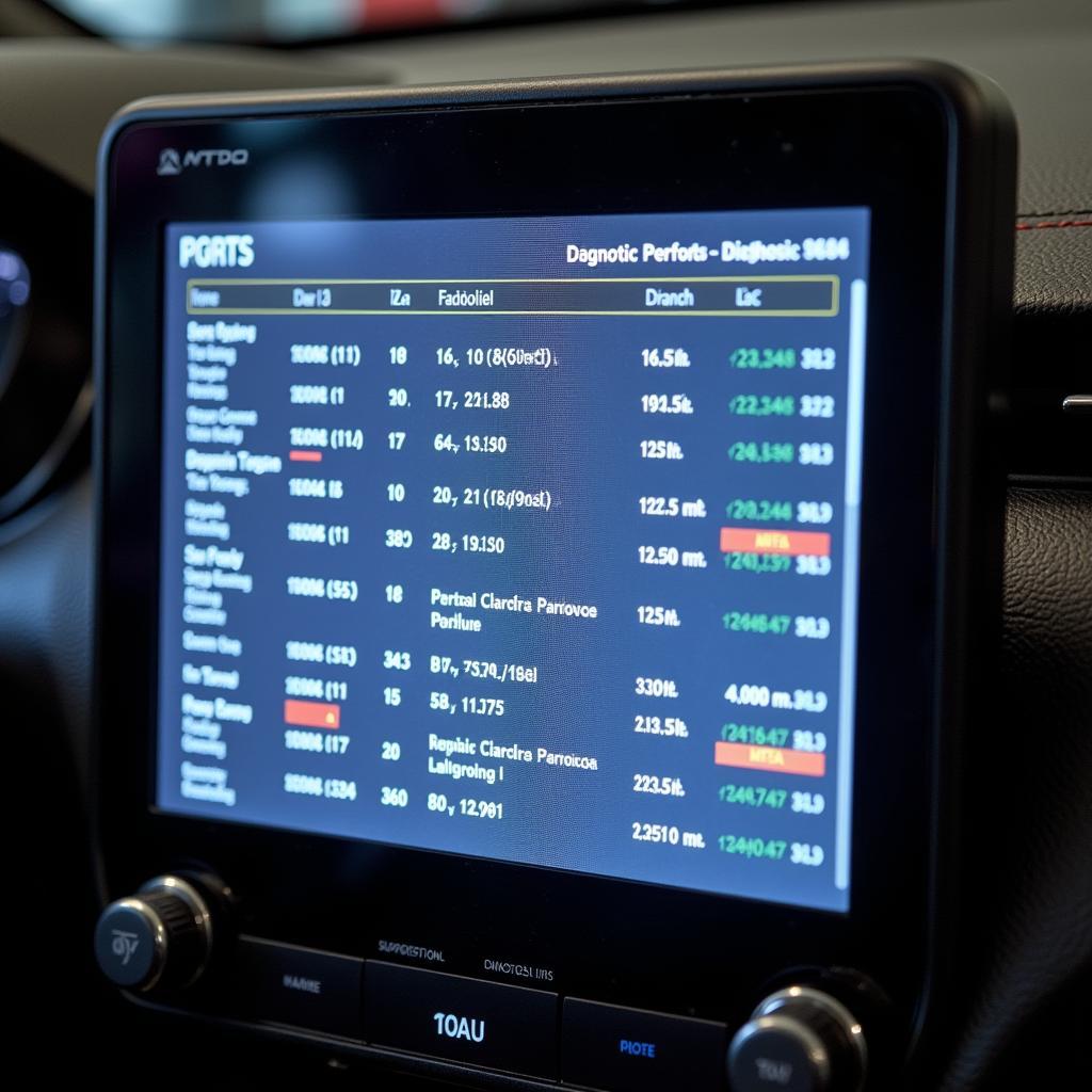 Car Diagnostic Report on Computer Screen