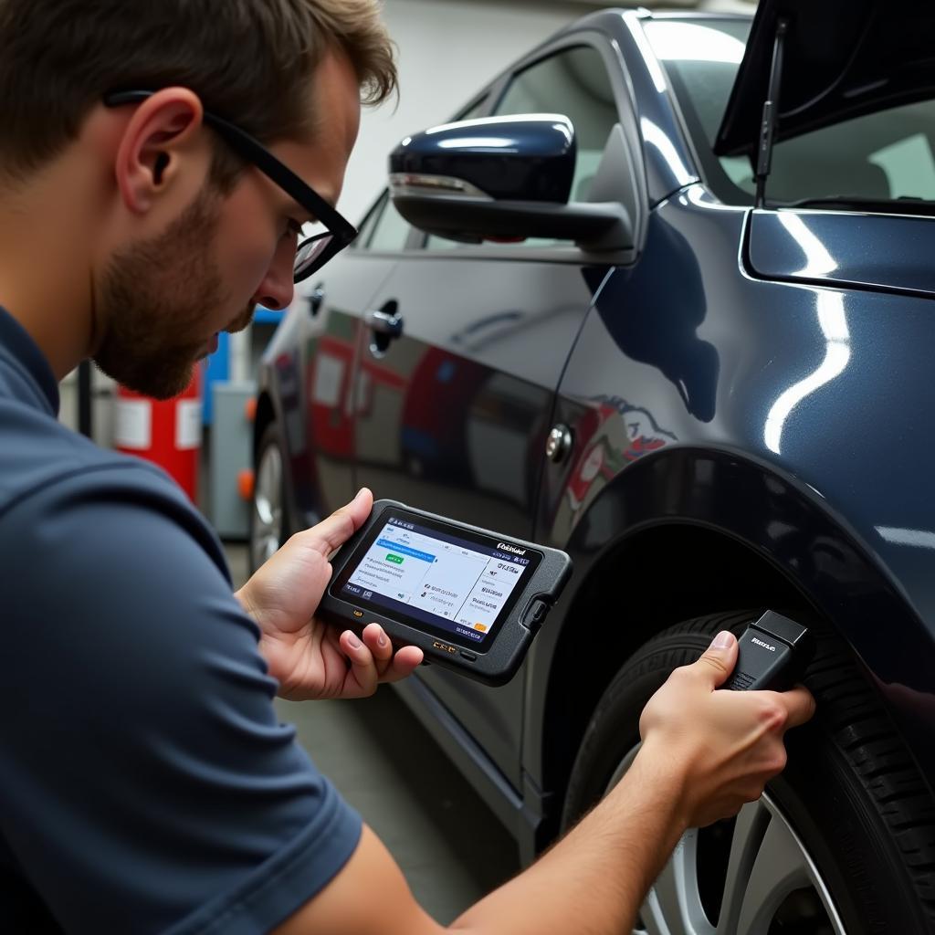 Car Owner Using Foxwell NT680 Lite in their Garage