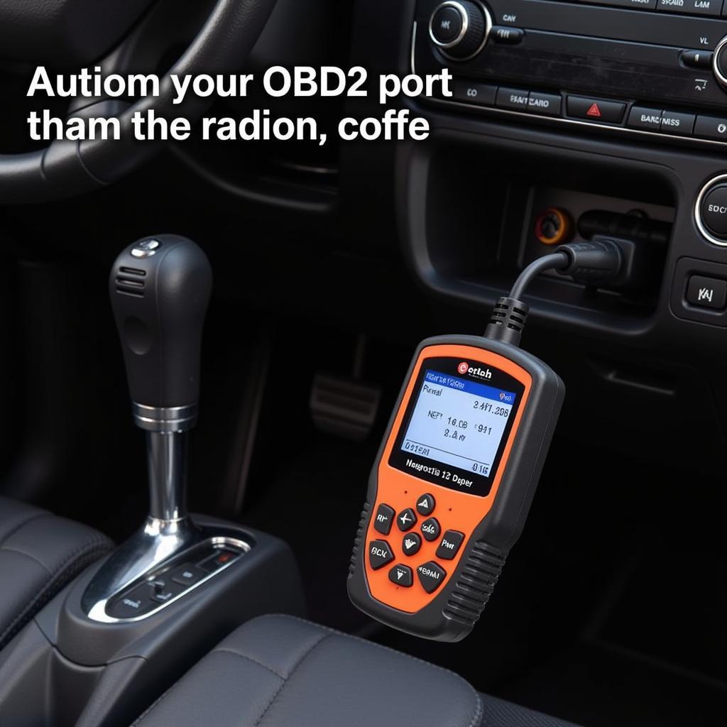 Cen Tech OBD2 Scan Tool Connected to Car