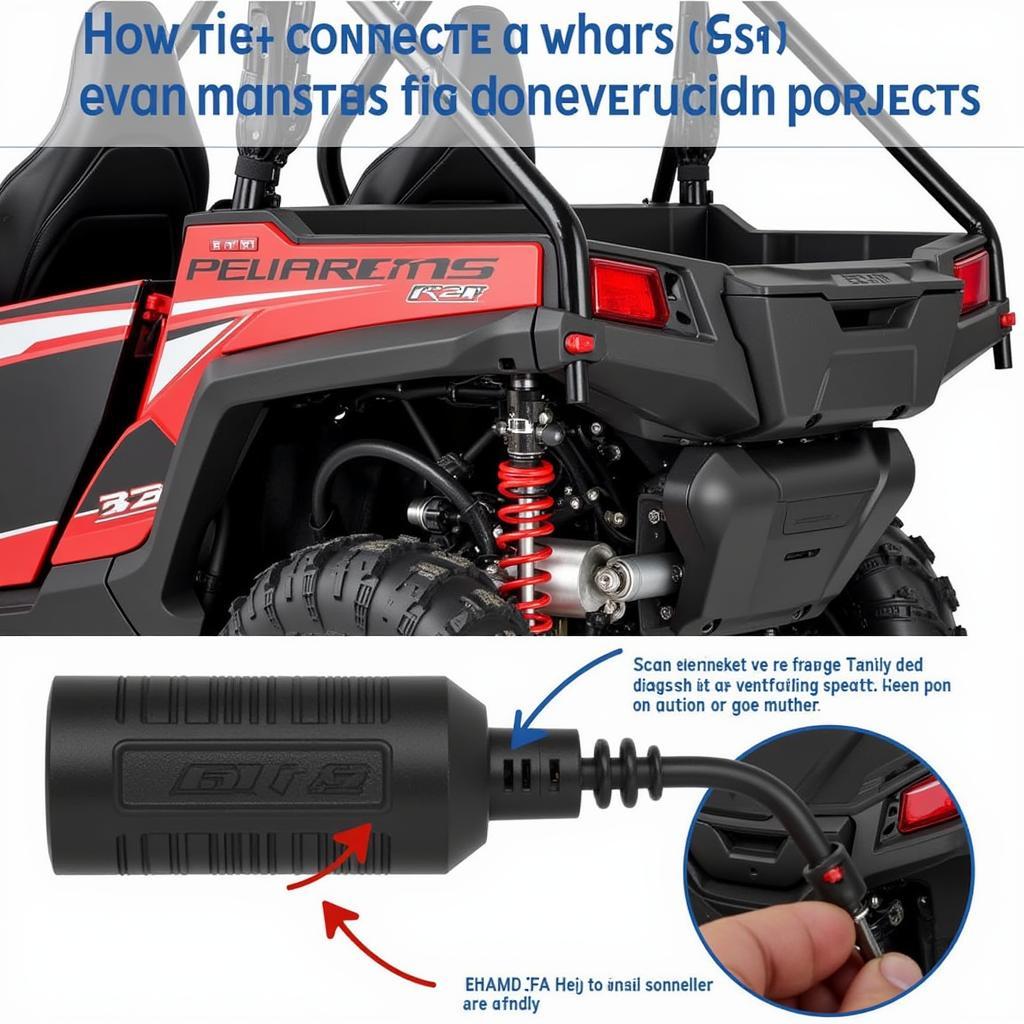 Connecting a Polaris RZR Scan Tool to the Diagnostic Port