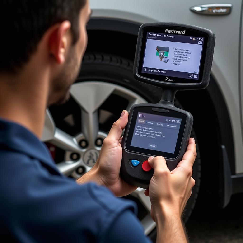 Using a scan tool to identify a faulty tire sensor