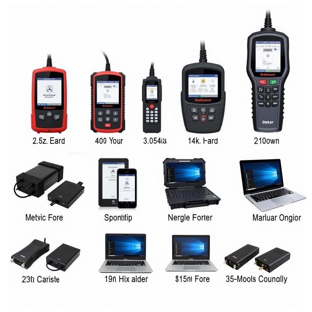 Variety of Mercedes Diagnostic Tools