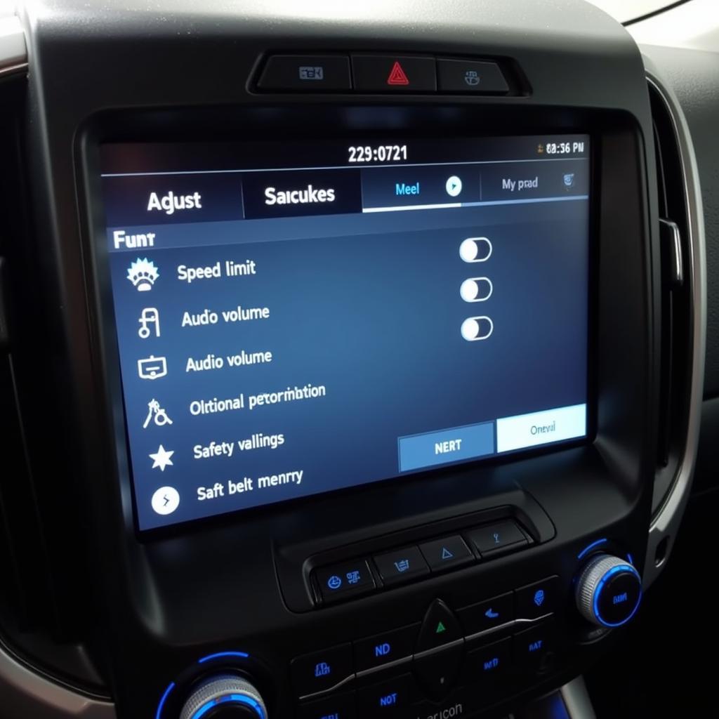 Adjusting Ford MyKey Settings