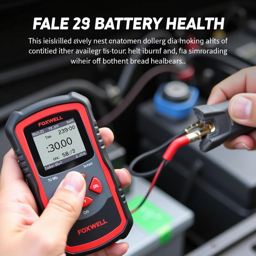 FOXWELL BT100 Pro Diagnosing Car Battery