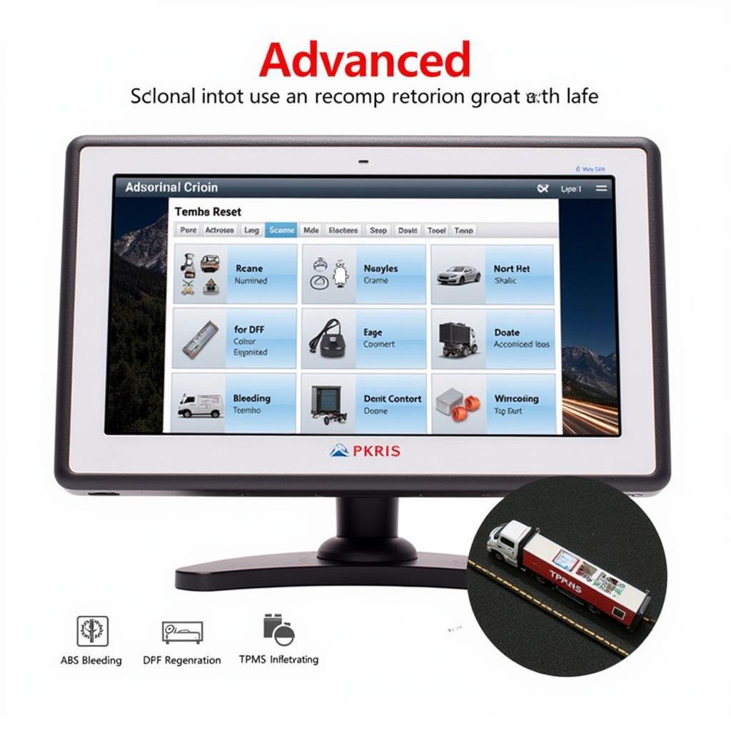 Screenshot of a Foxwell MN scanner displaying advanced functions