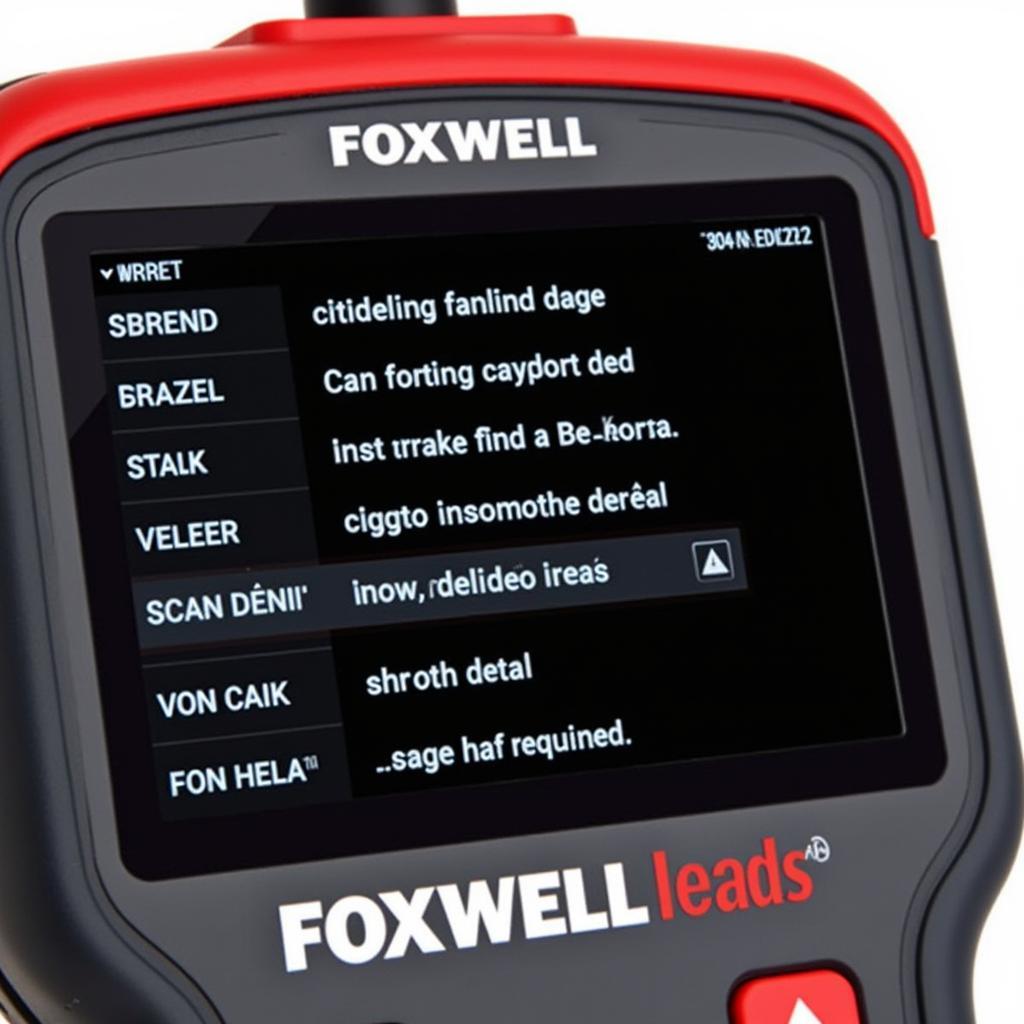 Foxwell NT414 displaying diagnostic information on its screen