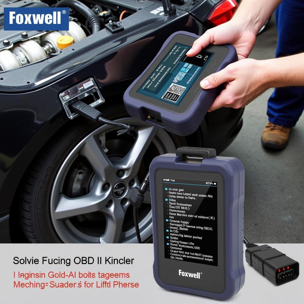 Foxwell NT614 Scanner Diagnosing Car Engine Issues