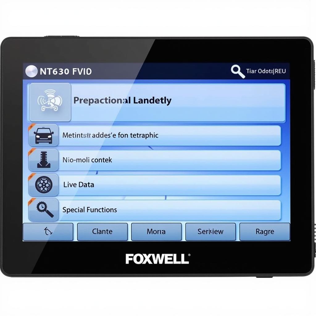 Foxwell NT630 Pro Main Menu