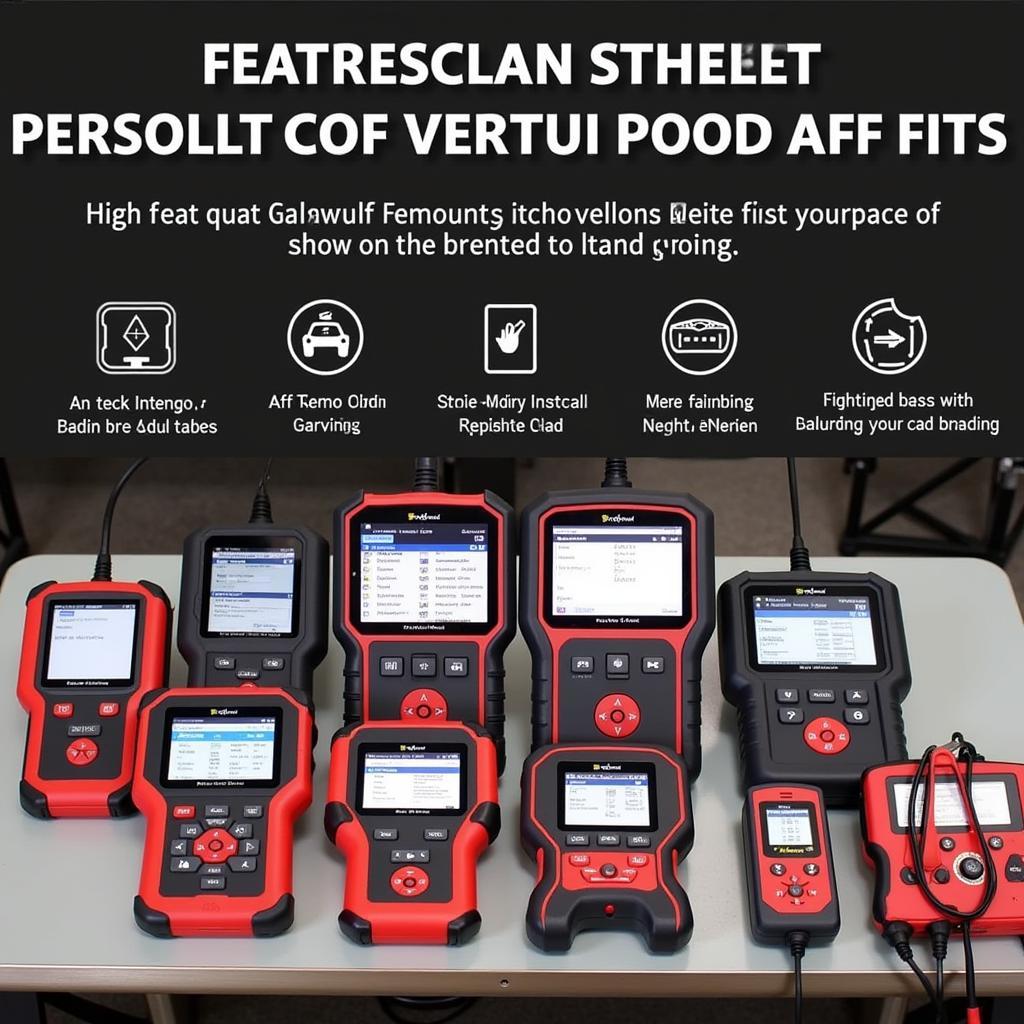 Gendan Foxwell NT series scan tools displayed on a workbench