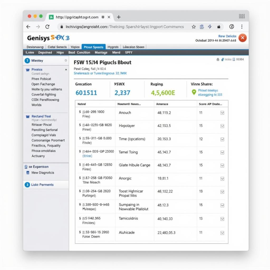 Genisys SPX 3.0 Diagnostic Report