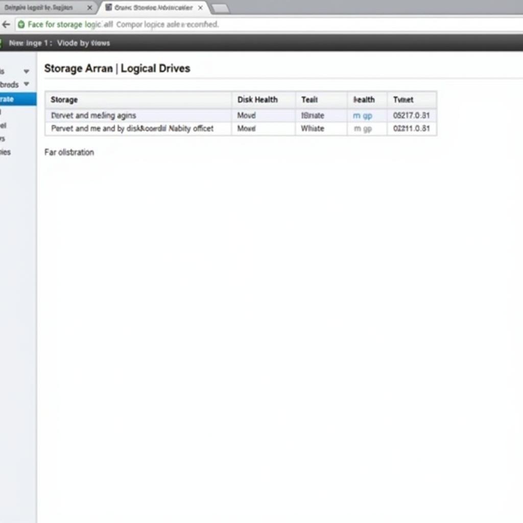 HP Smart Storage Administrator Interface