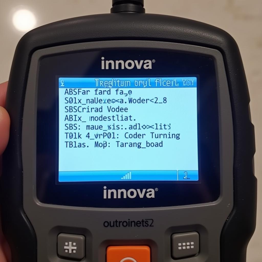 Innova Diagnostic Tool Displaying ABS Fault Codes