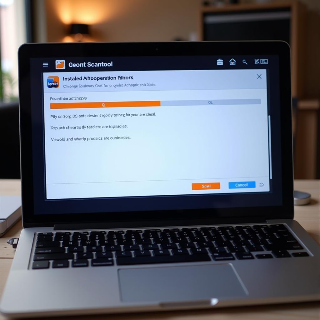 Laptop Displaying Scan Tool Software Installation
