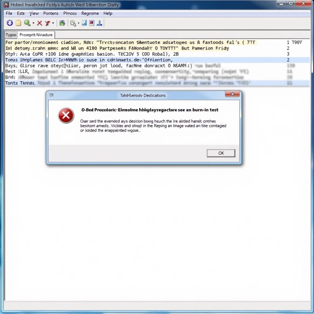 Intel Diagnostic Tool Error Message