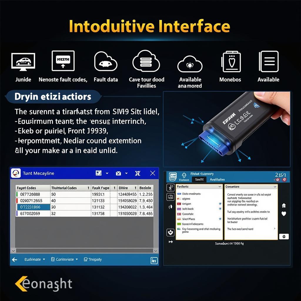 User Interface of J1939 Diagnostic Software