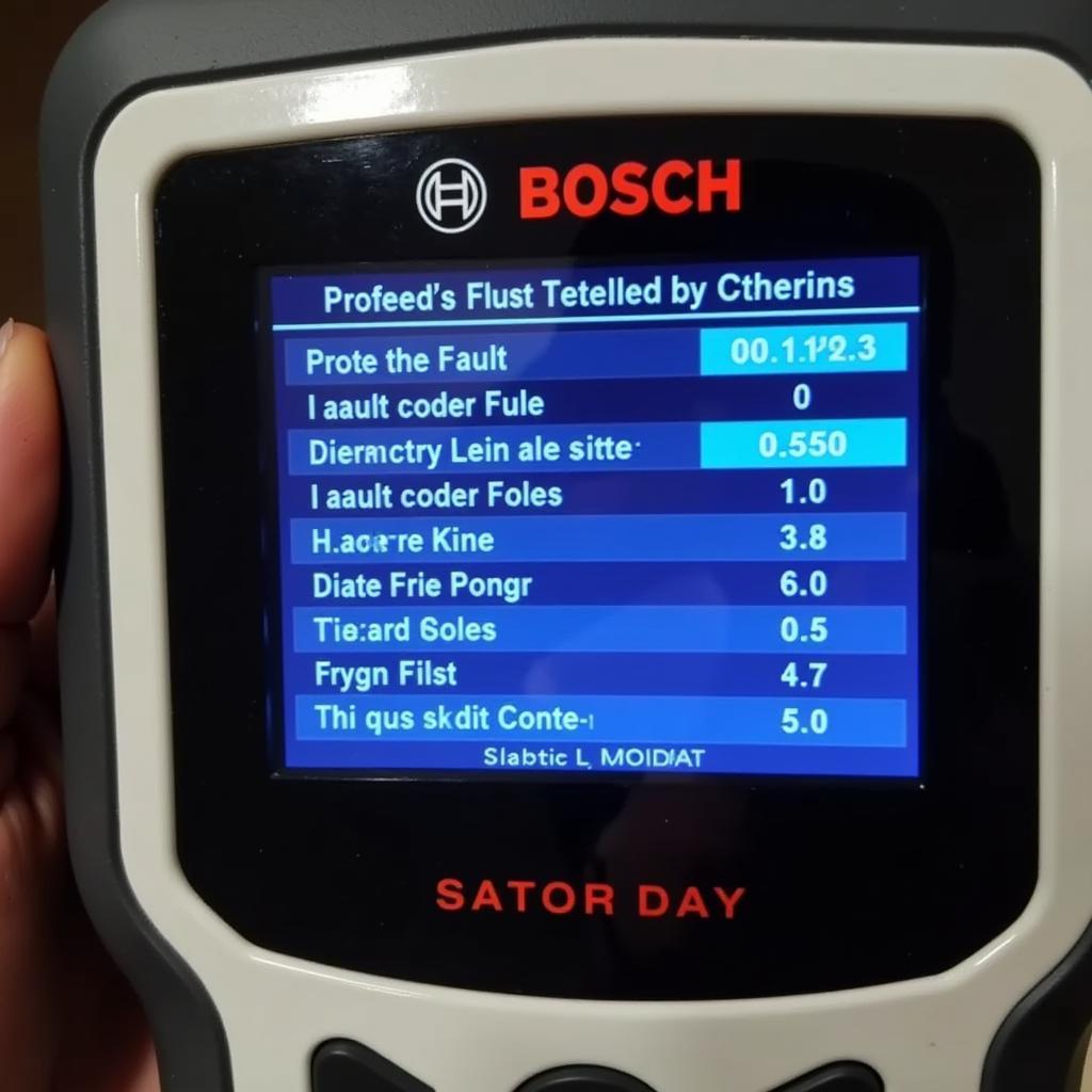 Bosch KTS 300 Hammer Fault Code Display