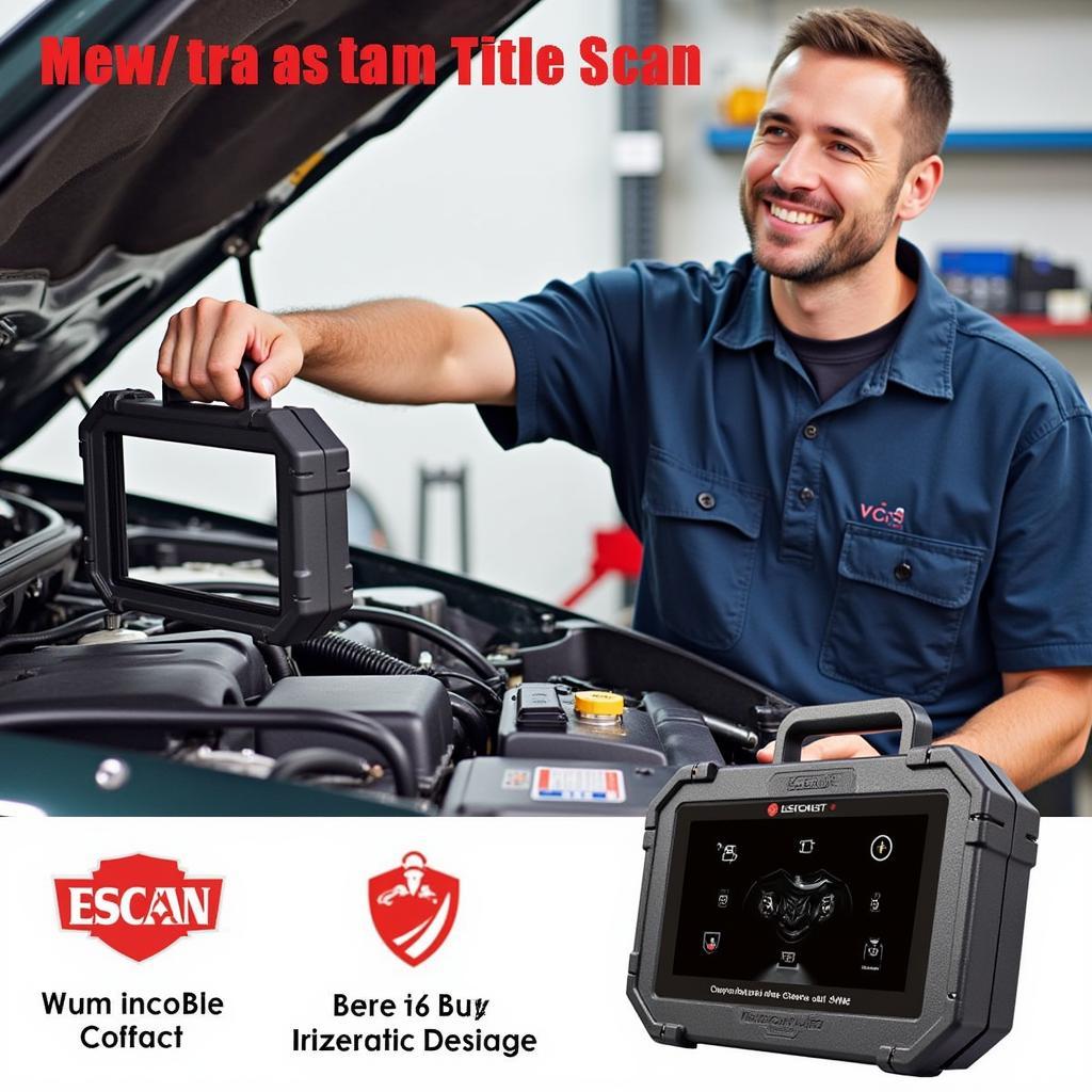 Mechanic Holding Escan Automotive Scan Tool