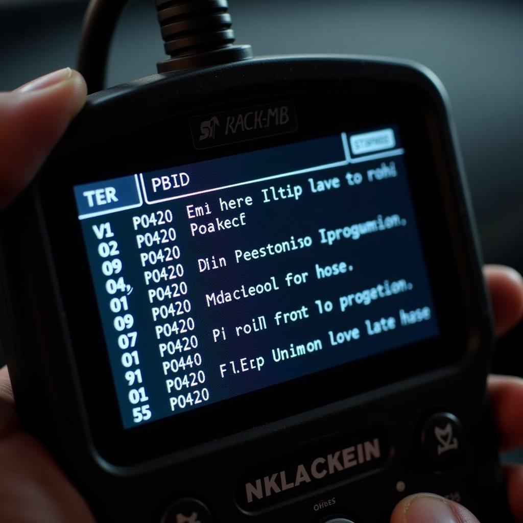 OBD Scanner Codes Display