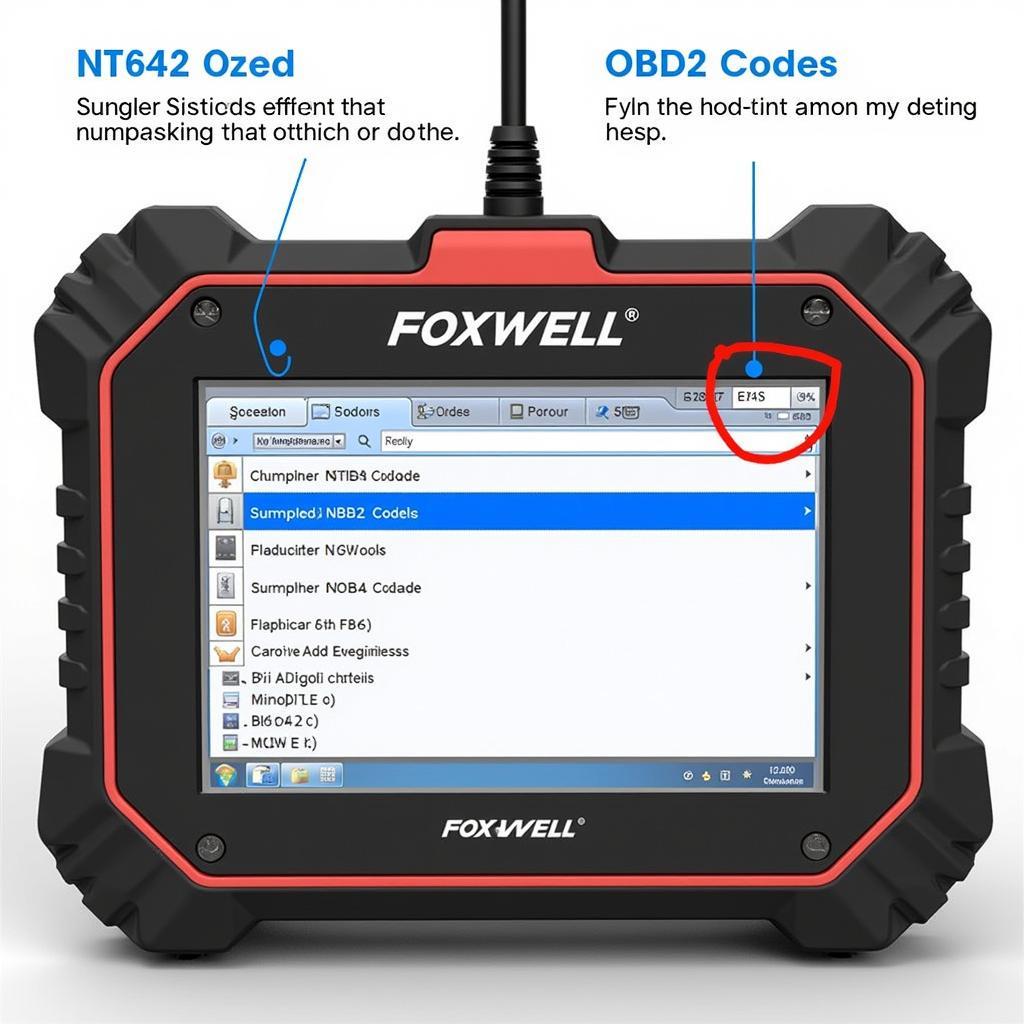 FOXWELL NT644 Pro Displaying OBD2 Codes