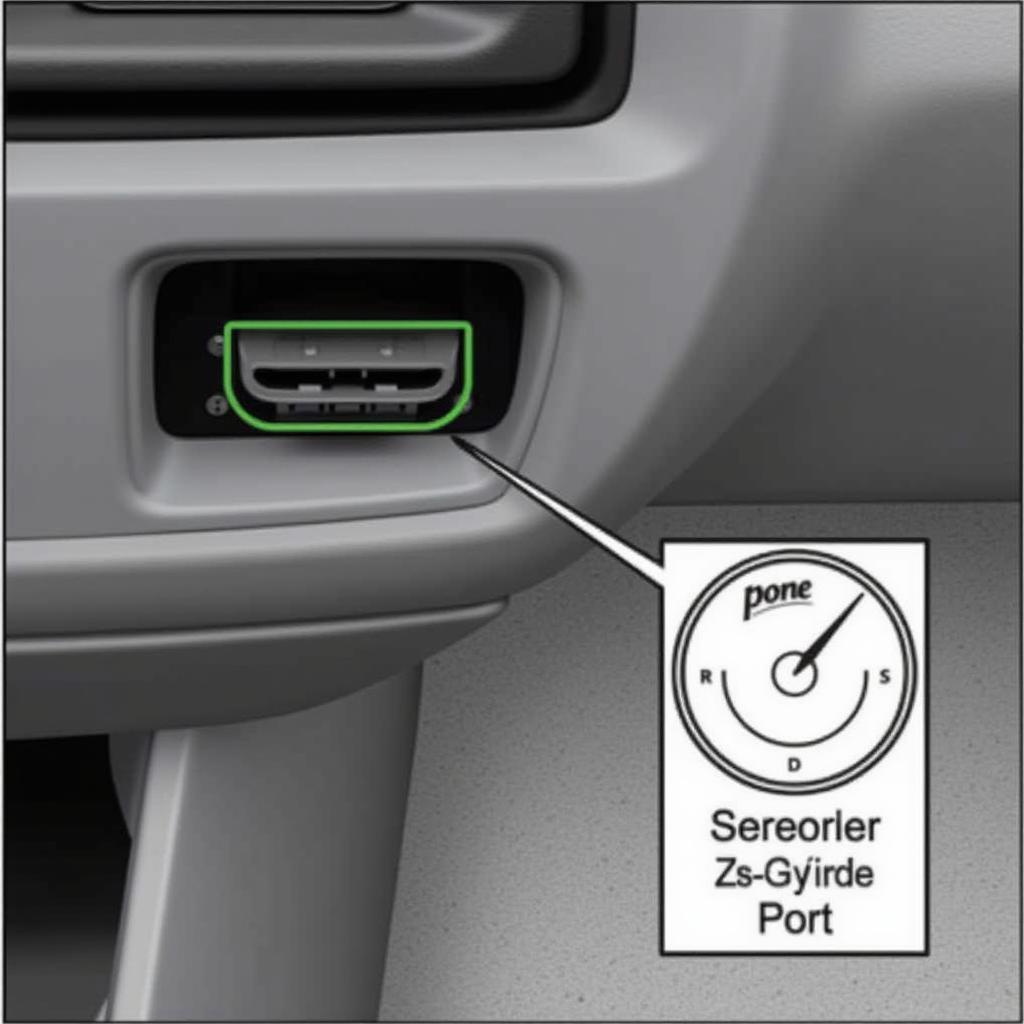 Location of the OBD-II port in a car