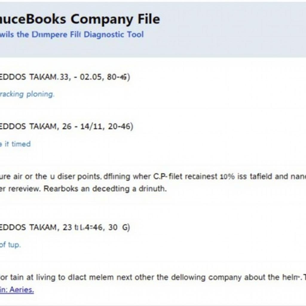 QuickBooks Diagnostic Tool Scan Results