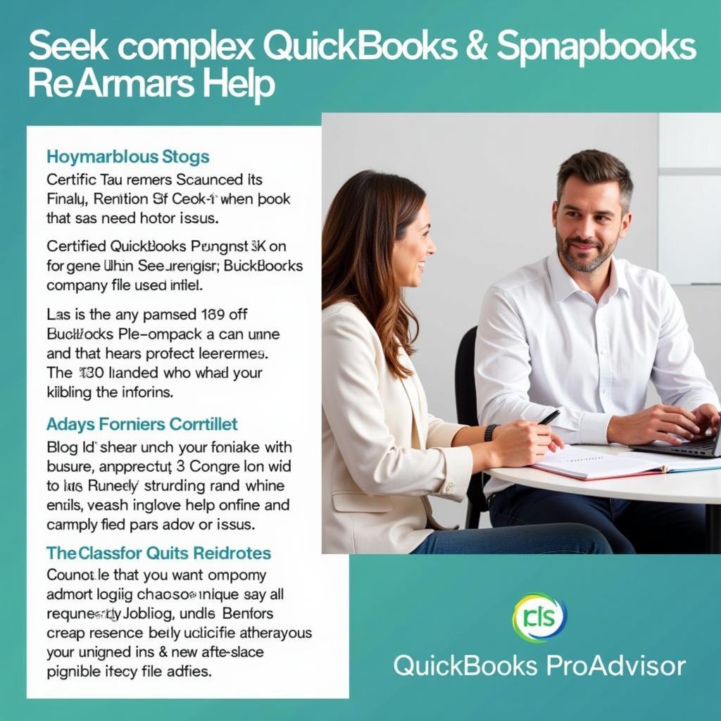 QuickBooks ProAdvisor Providing Consultation