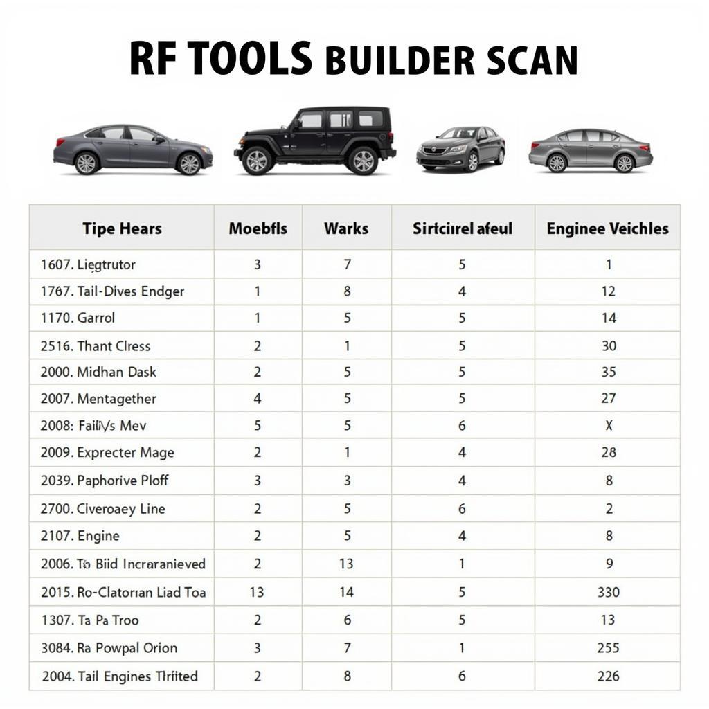 RF Tools Builder Scan Compatibility Chart