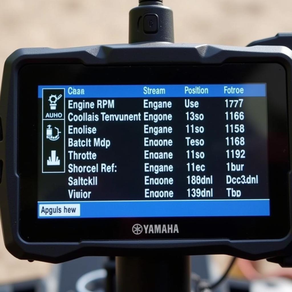 SBT Scan Tool Displaying Live Data from Yamaha ATV