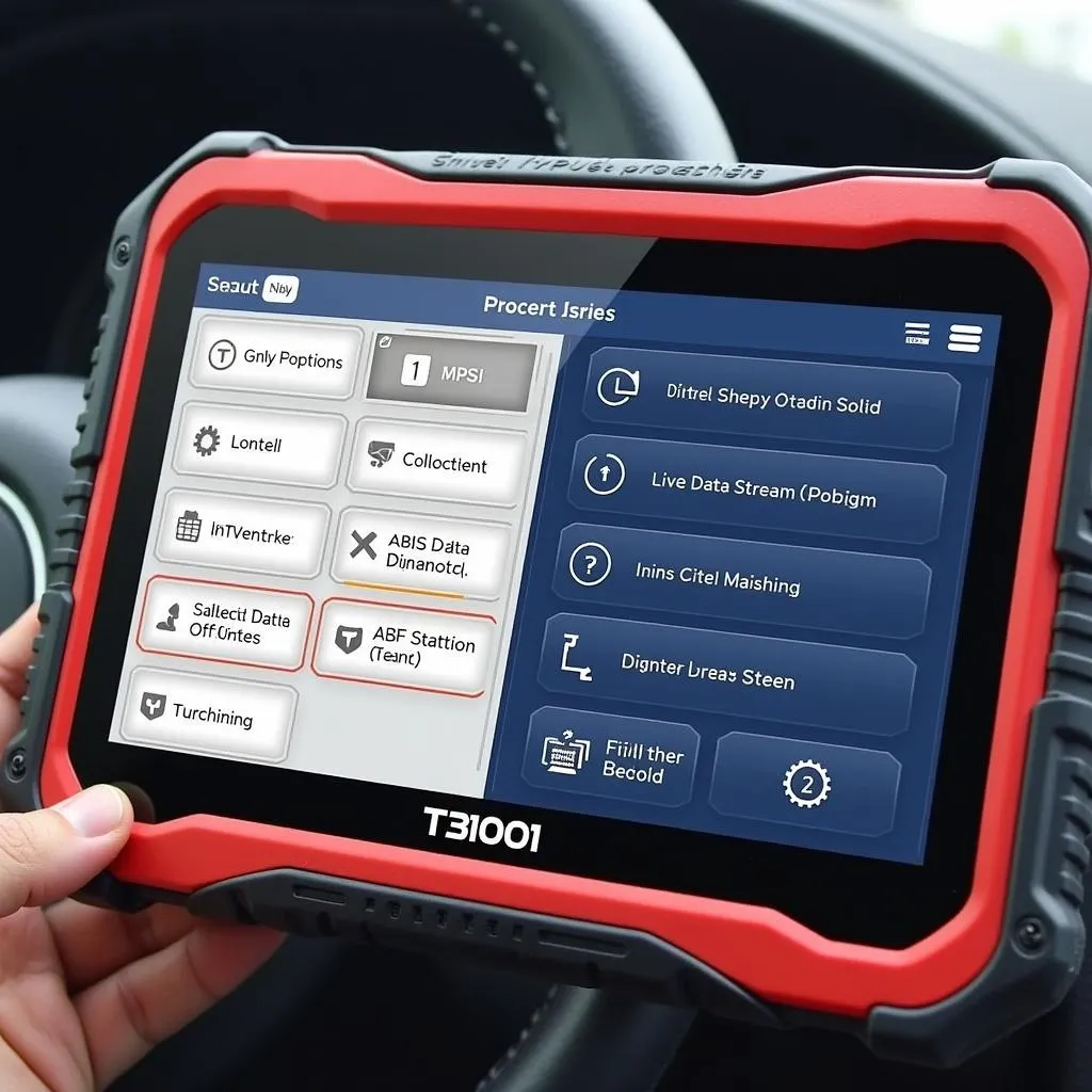 T31001 Diagnostic Tool Features Display