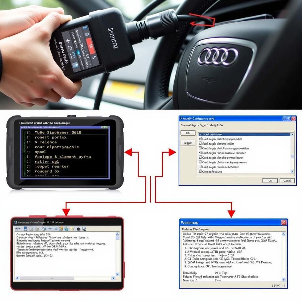 Connecting and Using an Audi Q7 Diagnostic Tool to Retrieve DTCs