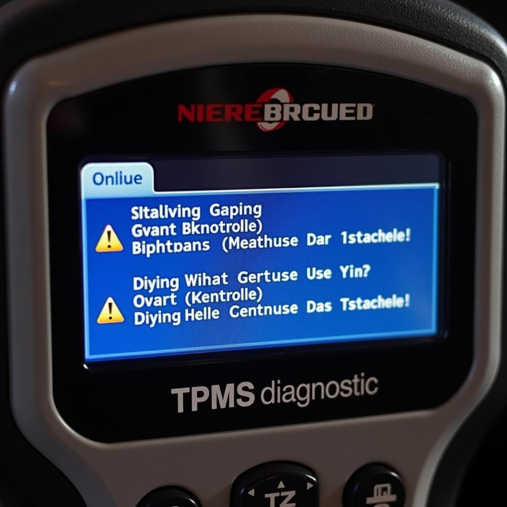 Using a TPMS diagnostic tool to check for faults