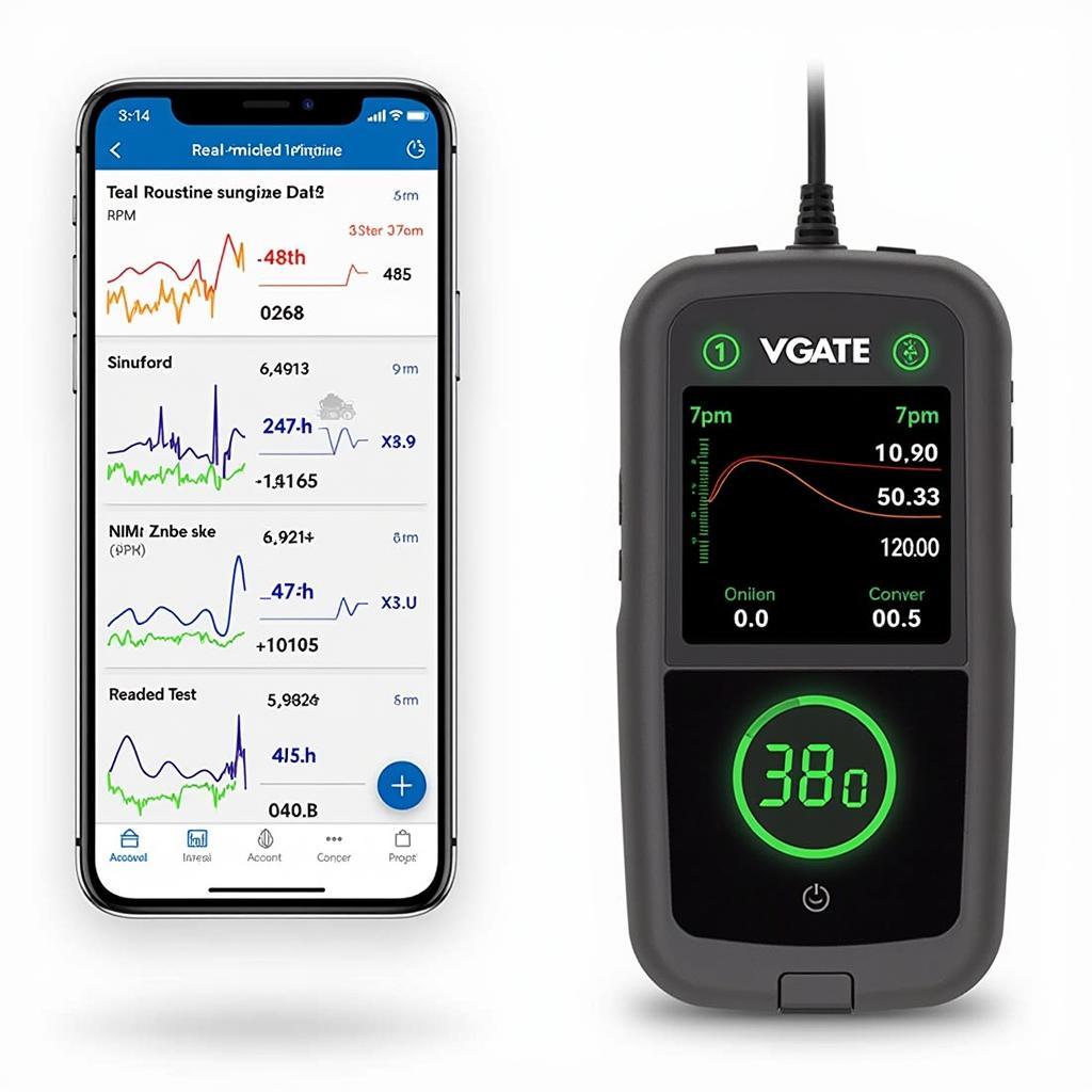 Vgate ELM327 Bluetooth Scan Tool Display