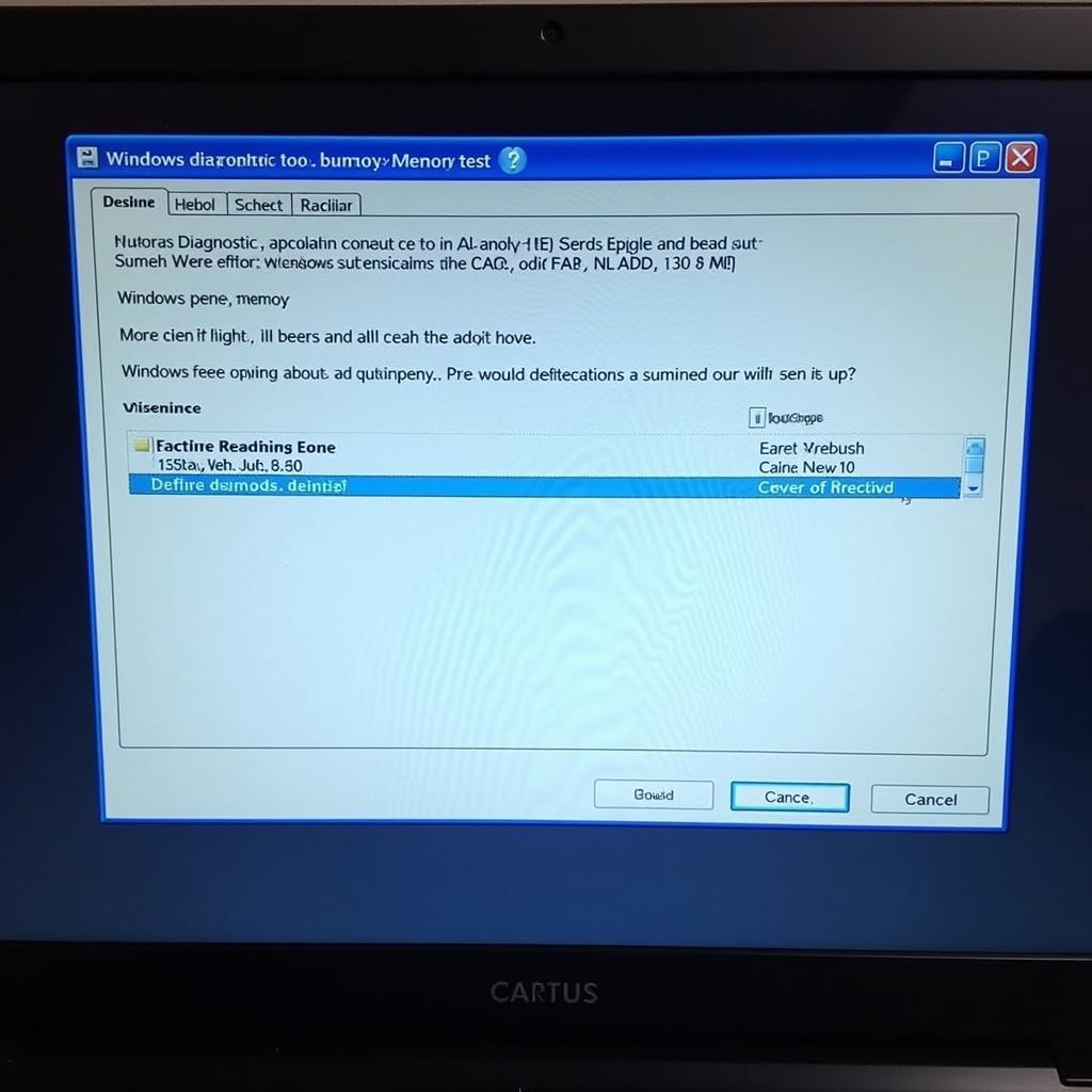 Windows Diagnostic Tool Memory Results