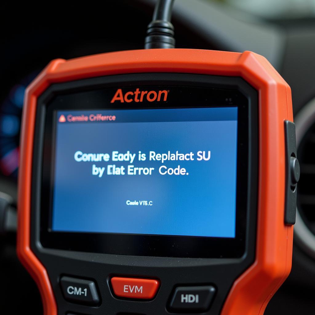 Actron Scan Tool Displaying Error Message