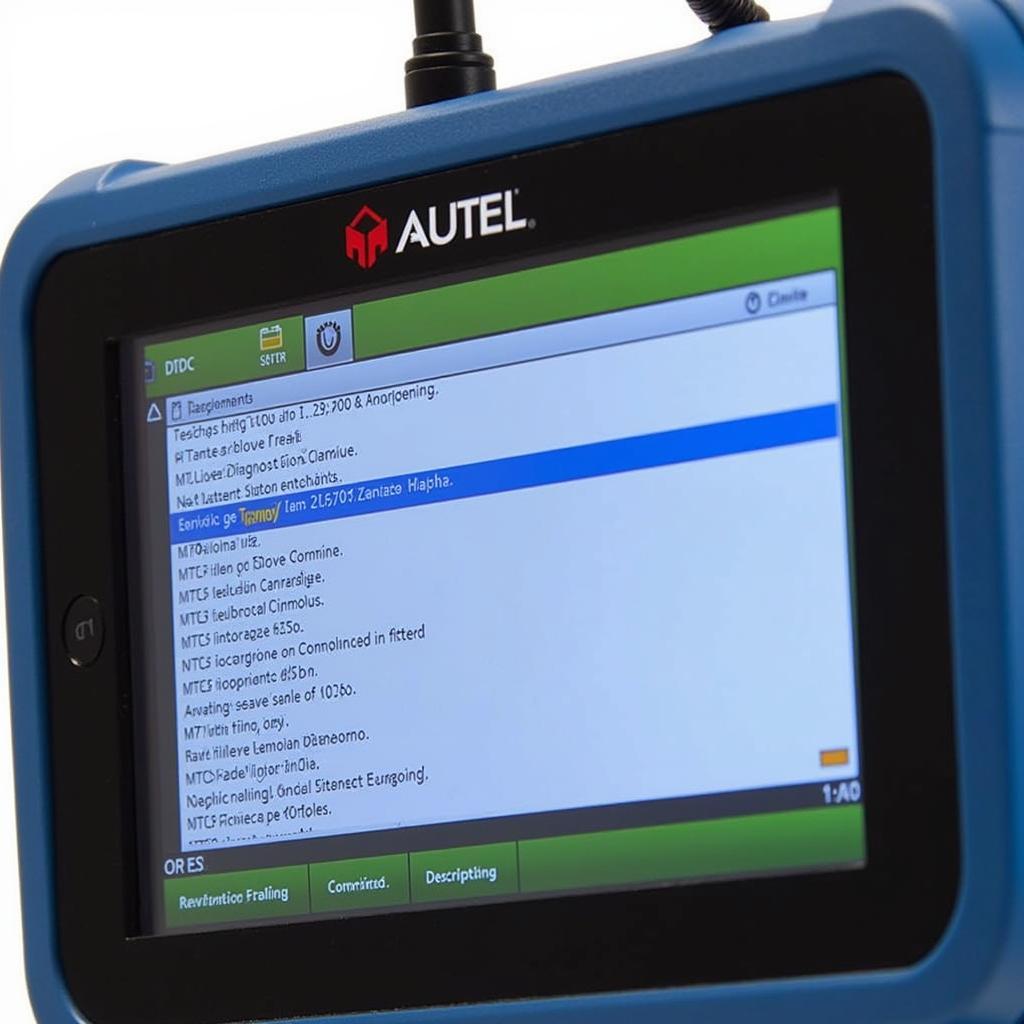 Autel MaxiDAS DS708 Display Showing Diagnostic Codes