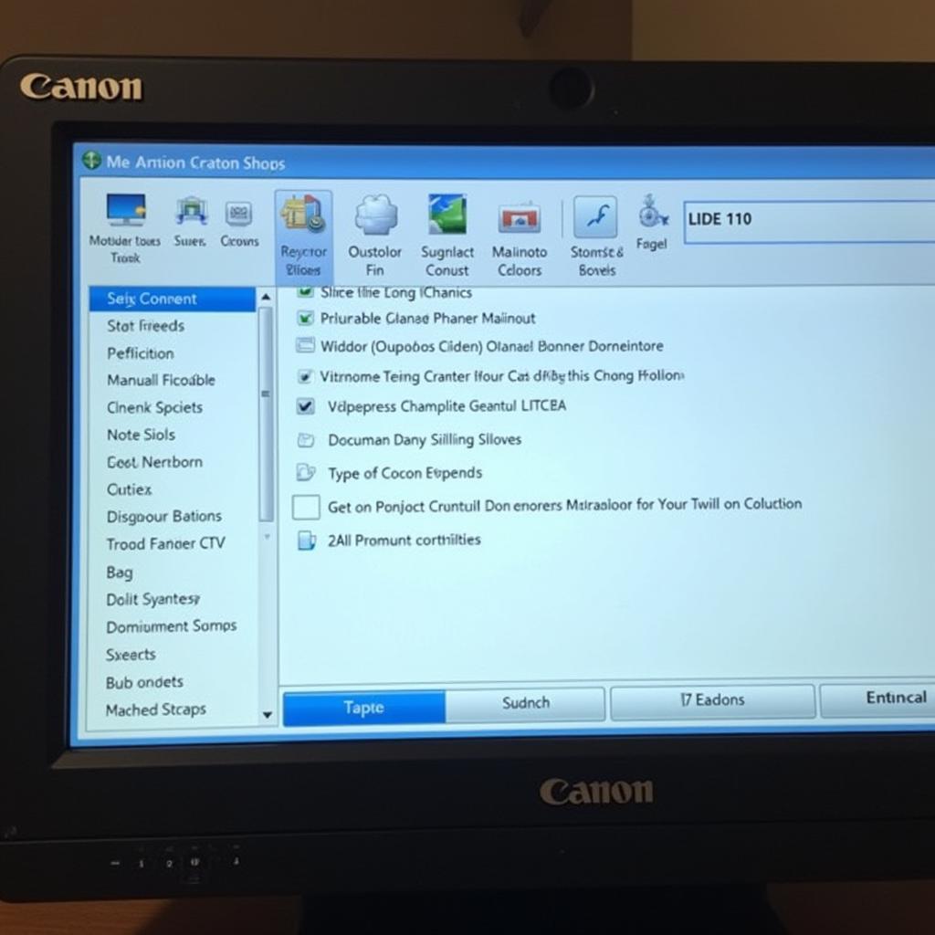 Canon LiDE 110 Software Interface