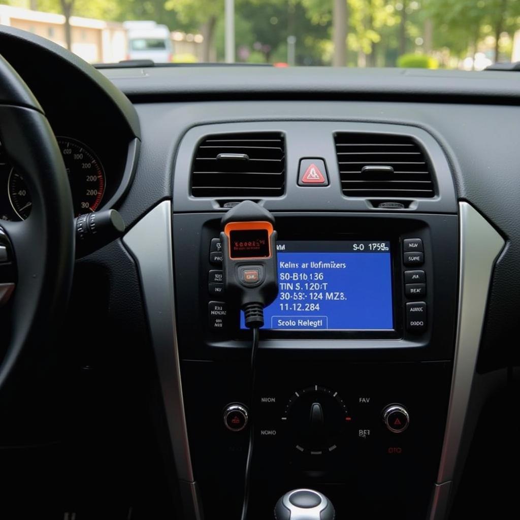 Car Diagnostics being Performed with a Foxwell Scanner