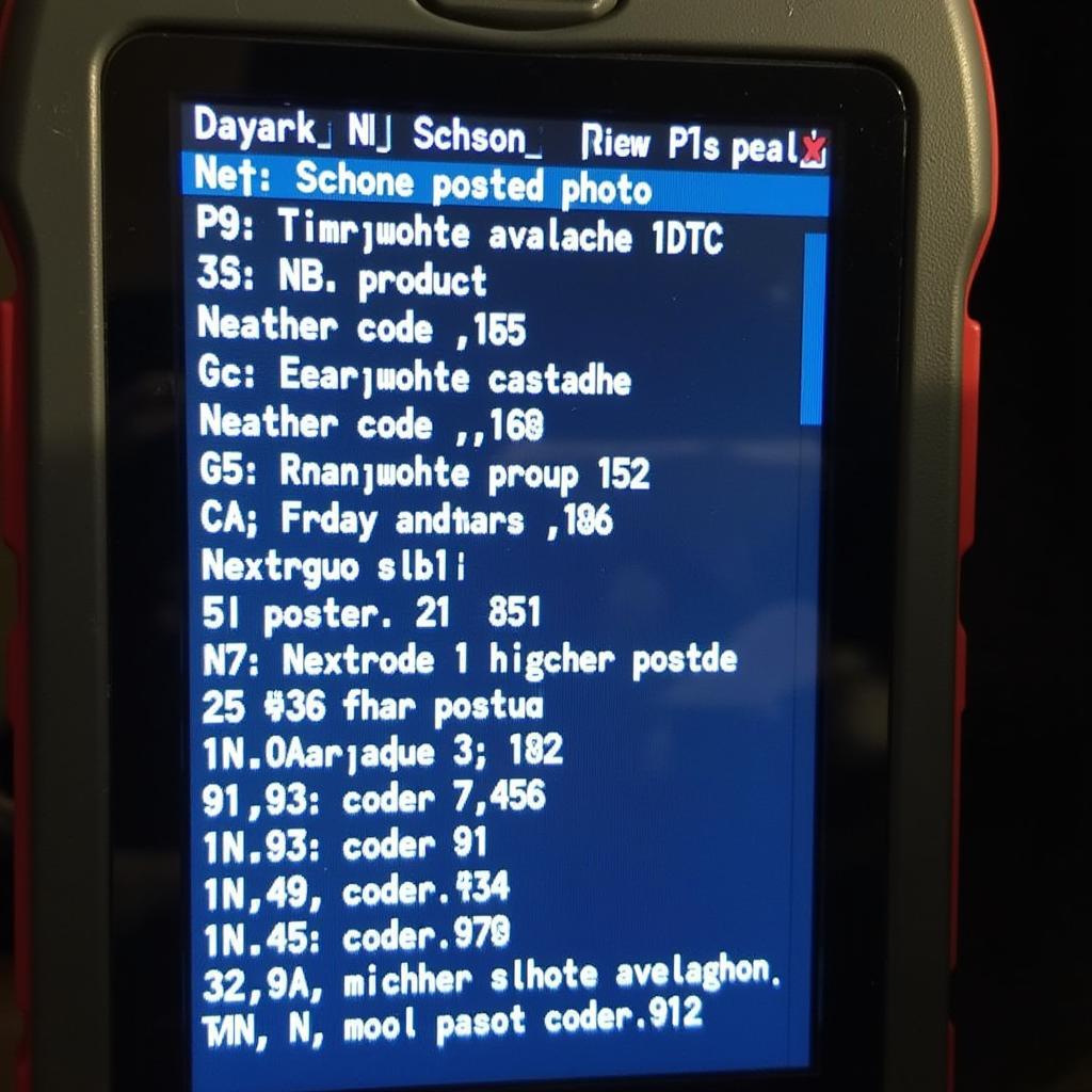 Chevy Avalanche Diagnostic Trouble Codes on a Scan Tool