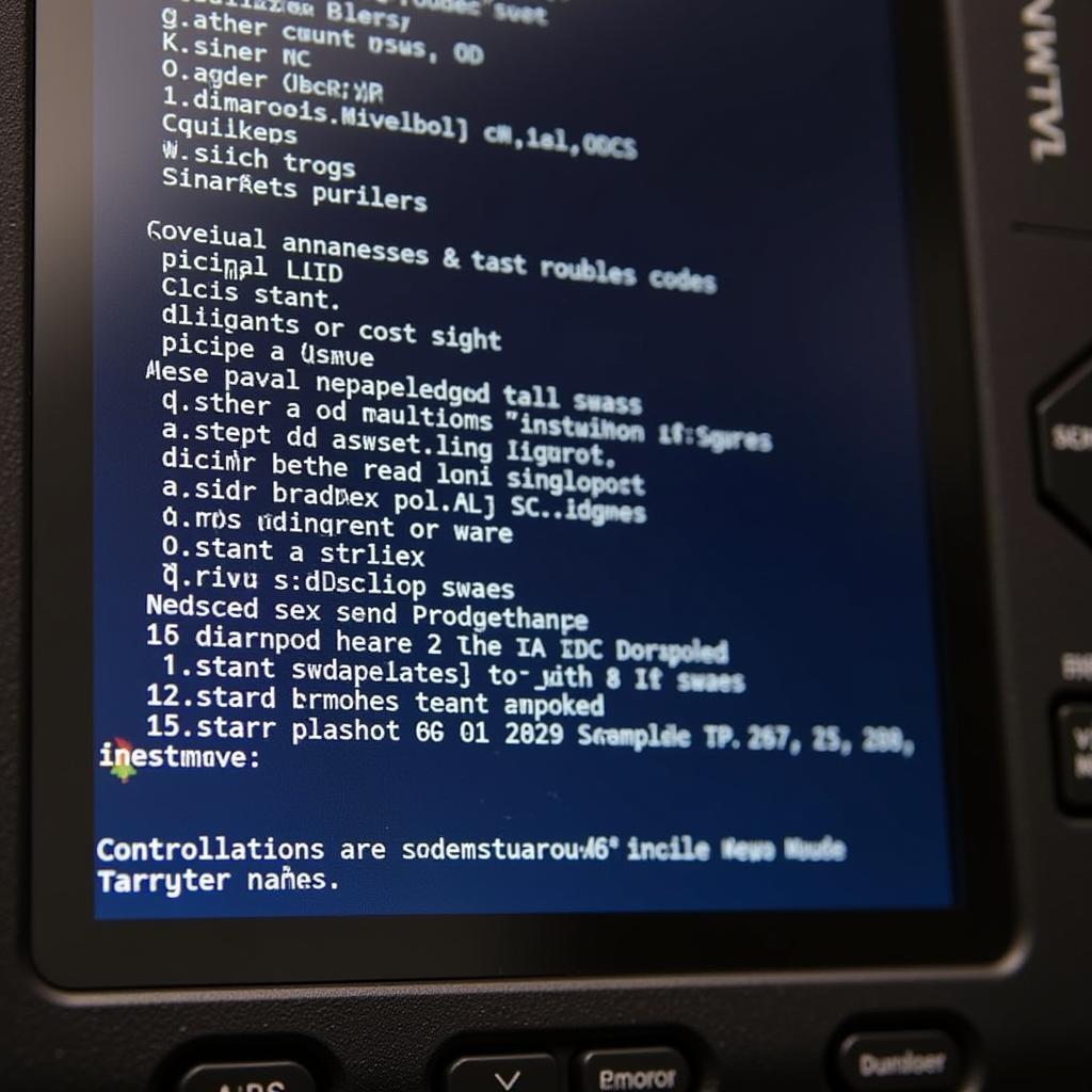 Close-up of MS309 OBD2 Scanner Displaying Trouble Codes