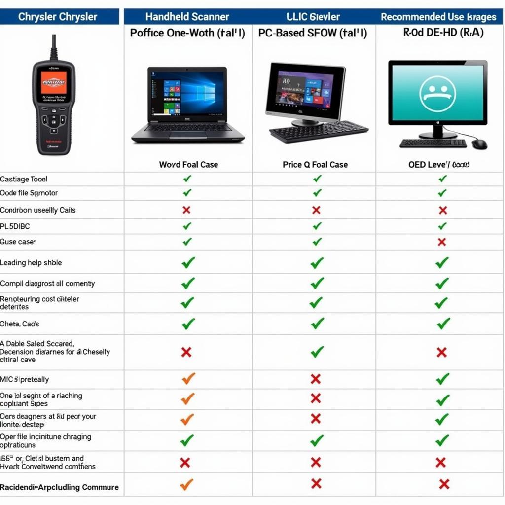 Comparing Different Chrysler Diagnostic Tools