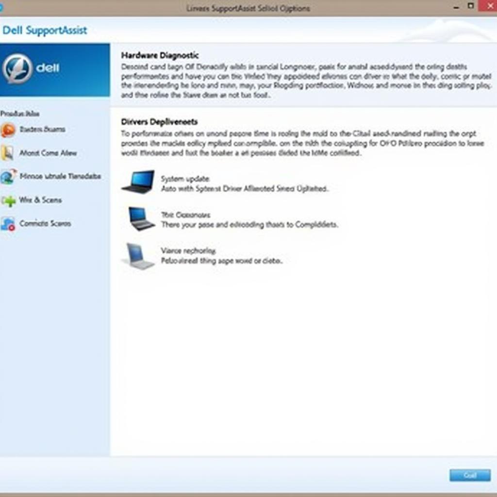 Dell SupportAssist Interface