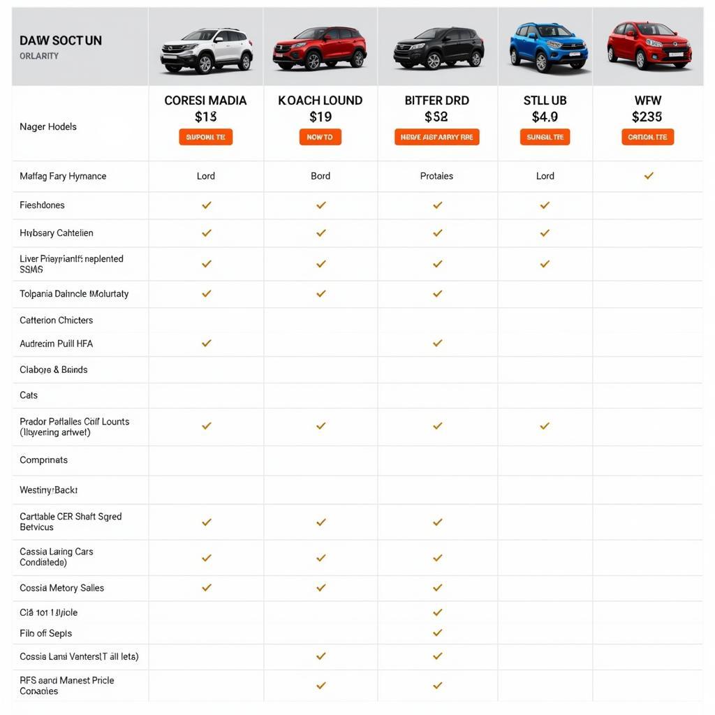 Different Launch Car Scanner Models Comparison