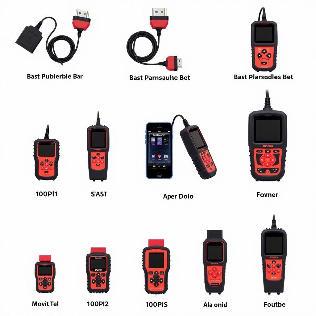 Different Types of Automotive Scan Tools Displayed