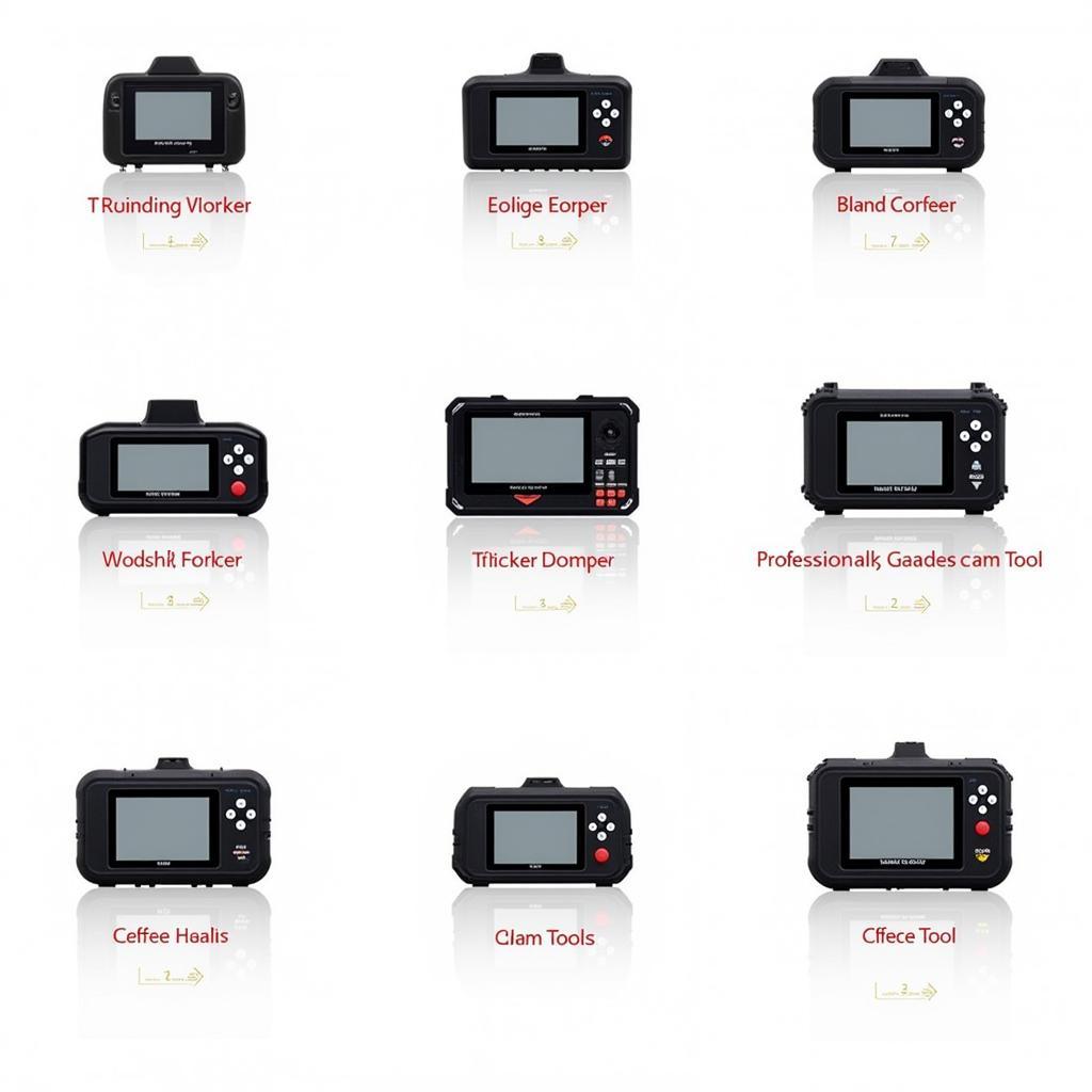 Various car scan tools, from code readers to professional diagnostic tools