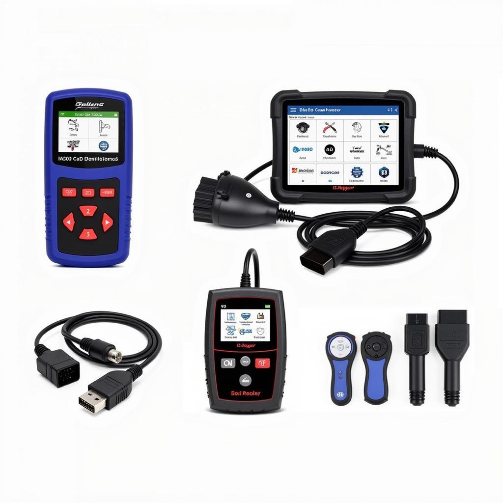 Various car scan diagnostic tools ranging from basic code readers to professional-grade scanners